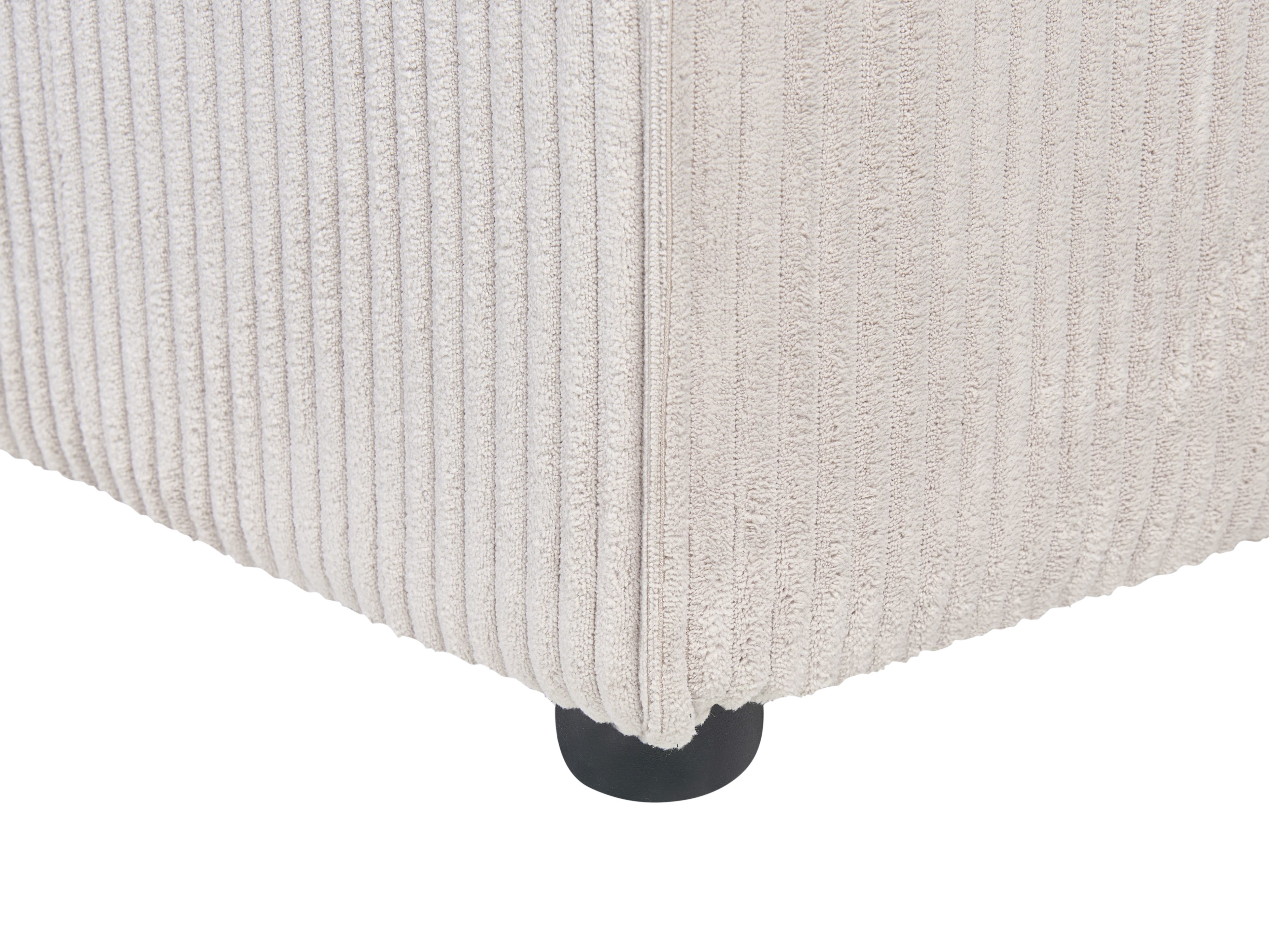 Modulaire hoekbank 4-zits LEMVIG Corduroy Beige rechtszijdig