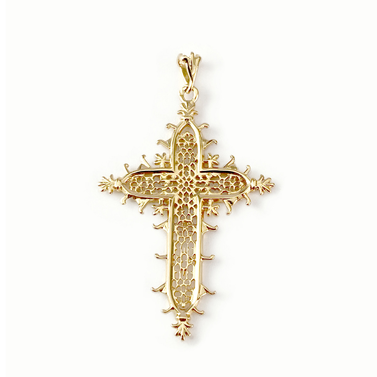 Pendentif croix d'occasion or 750 jaune