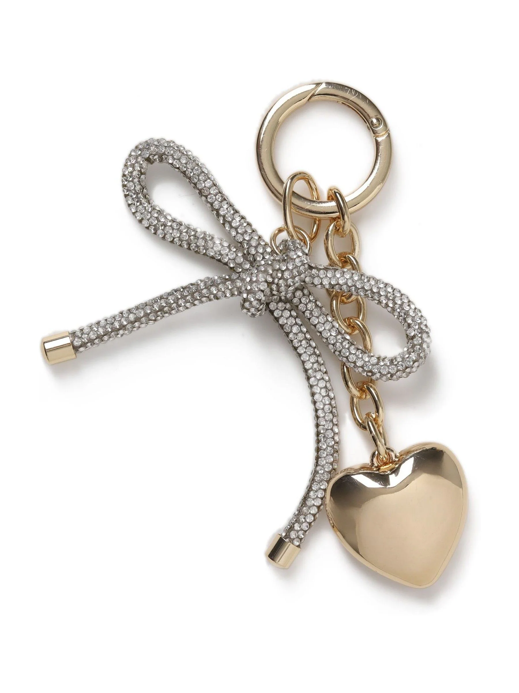 Aela Gold Tone Sparkle Bow Bag Charm