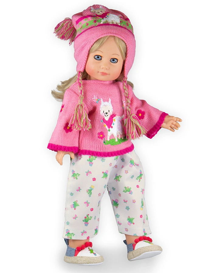 Puppenkleidung ALPAKA OSKAR (28-35cm) 2-teilig in bunt