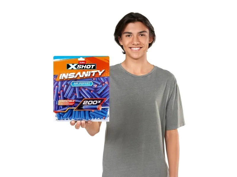 XSHOT 36624, Genopfyldning, 8 År, 200 stk, Flerfarvet