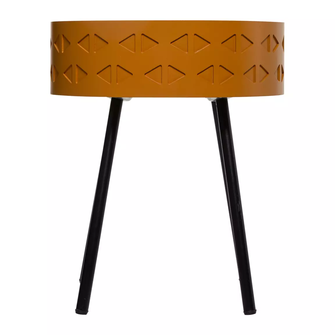 Table coffre en bois (H45 cm) Shiro Jaune moutarde