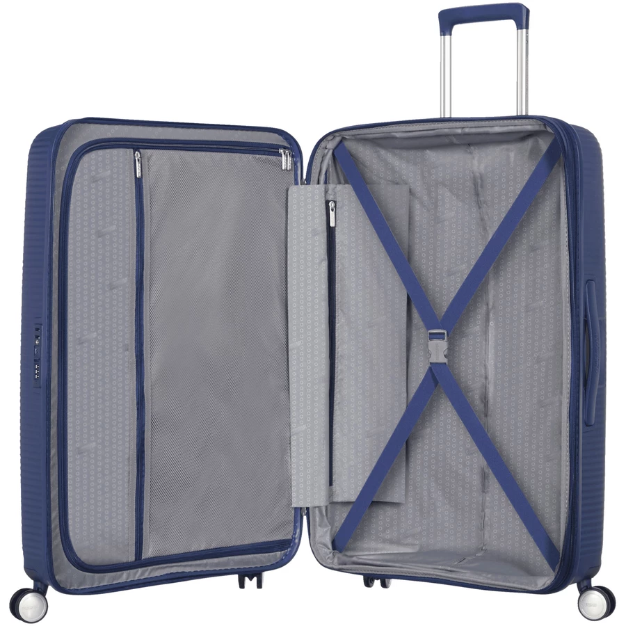 American Tourister Soundbox - 4-Rollen-Trolley L 77 cm erw. midnight navy