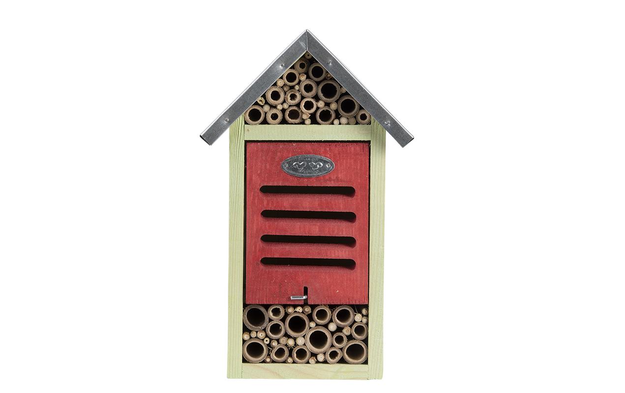 Insektenhotel MInsektenhaus auf Kiefernholz