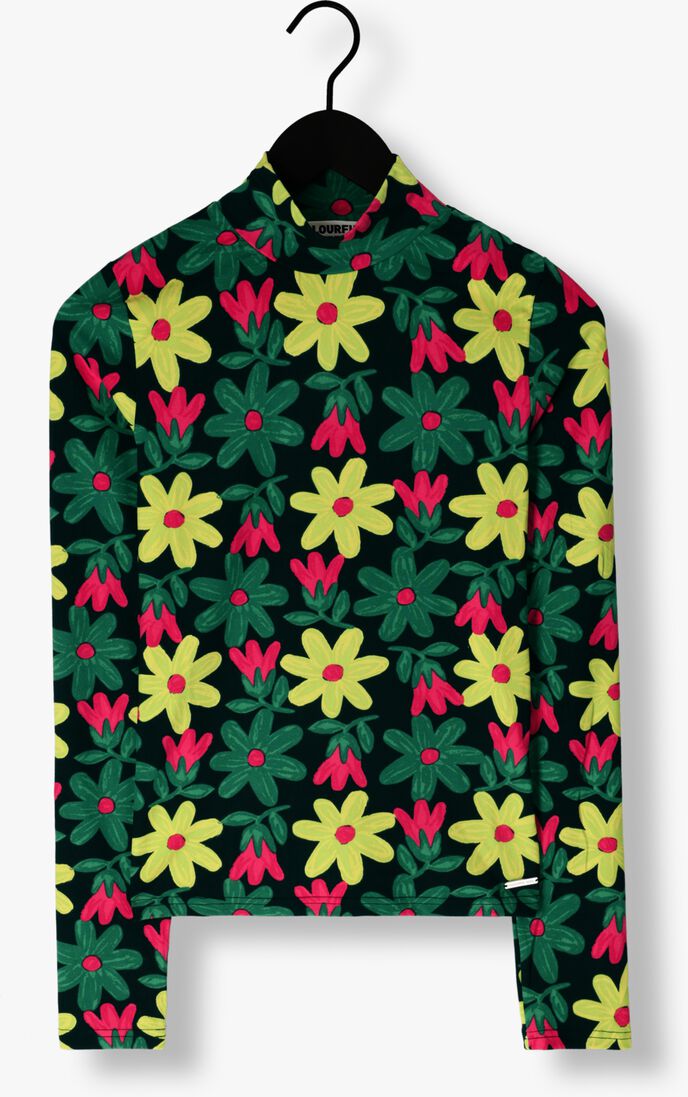 COLOURFUL REBEL multi colourful rebel  neyo big flower peached turtleneck top