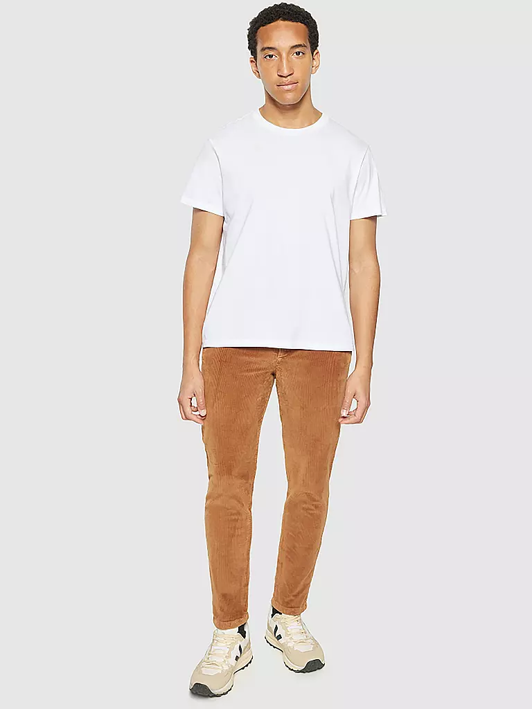 KNOWLEDGE COTTON APPAREL Cordhose Straight Fit CHUCK camel
