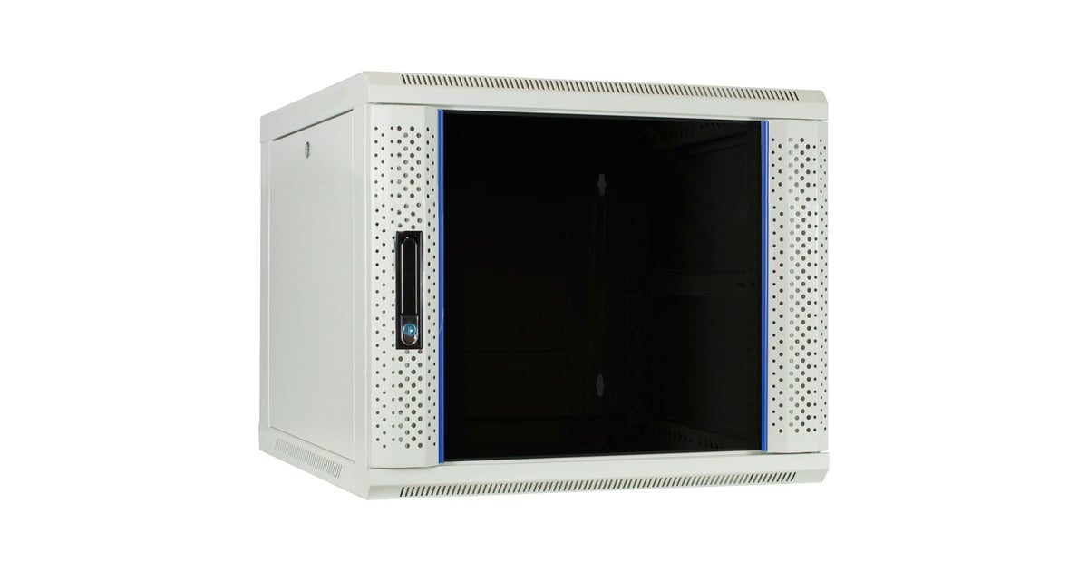 DSI9U witte wandkast met glazen deur - DS6609W server rack  (Wit, 600 x 600 x 500mm)