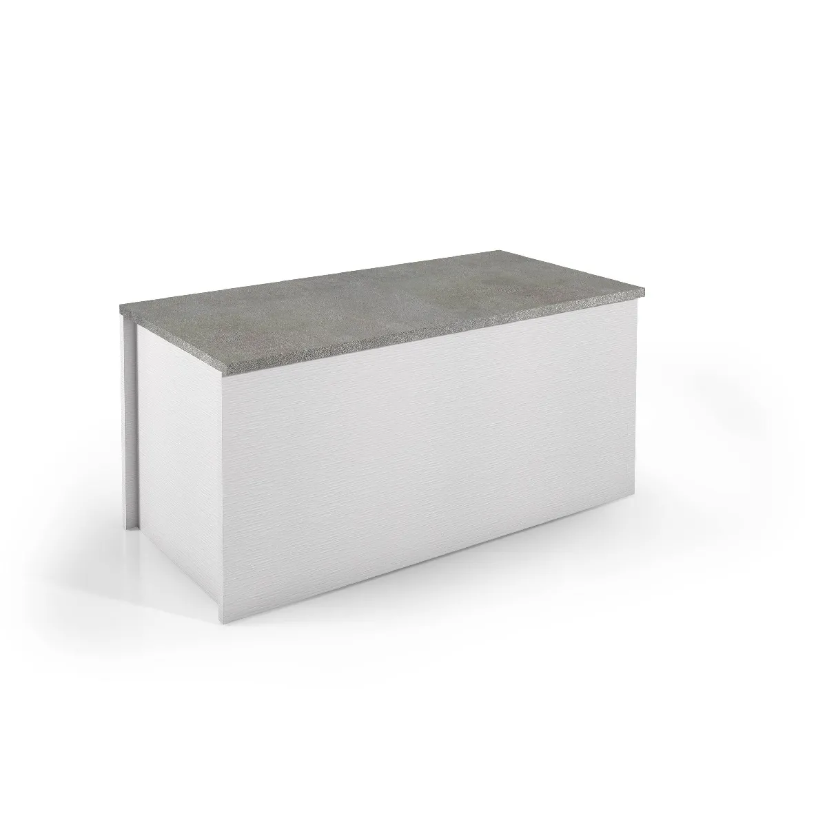 Alter Malle polyvalente blanc ciment 90x45x45 cm