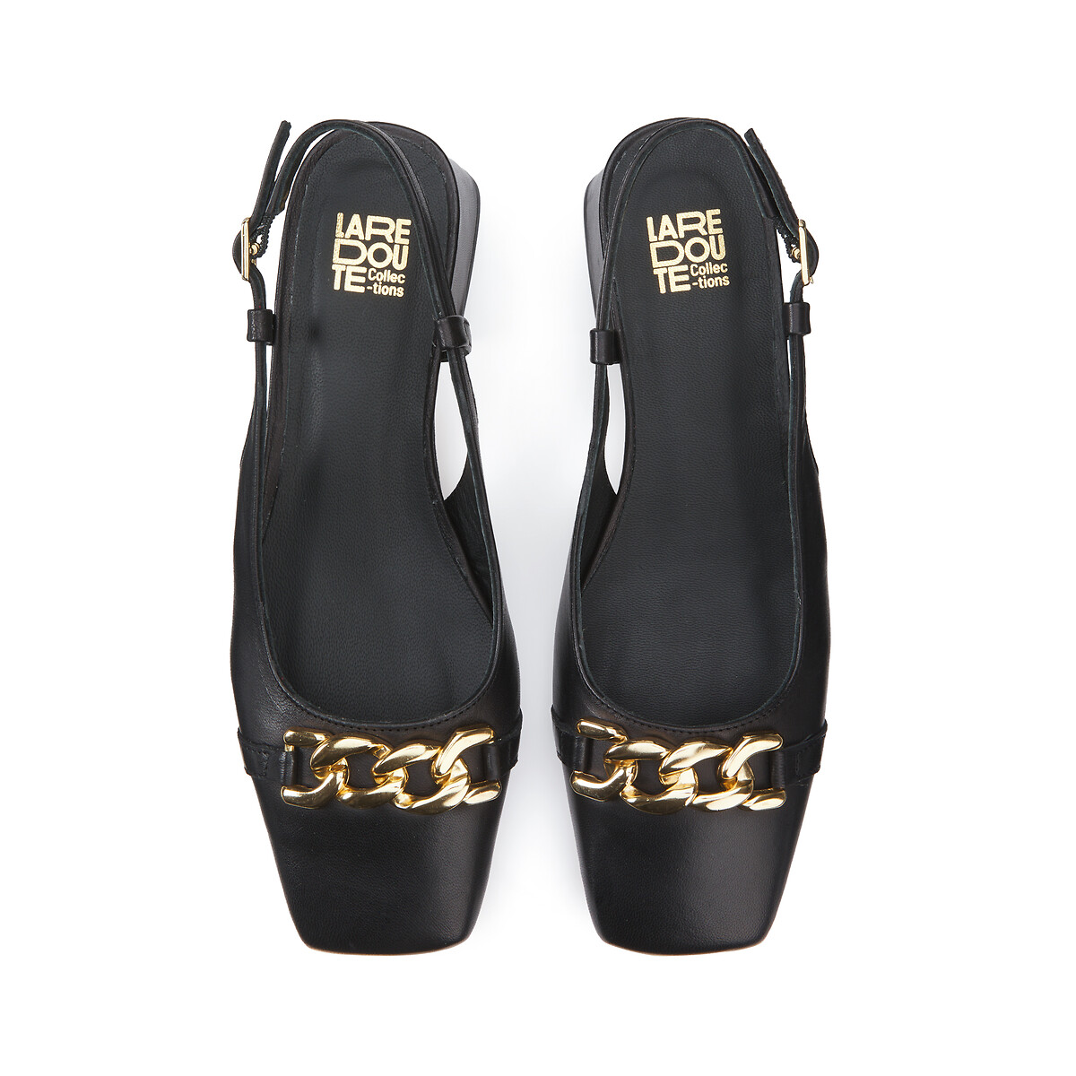COLEÇÕES LA REDOUTE<br>Bailarina em couro, brede hak