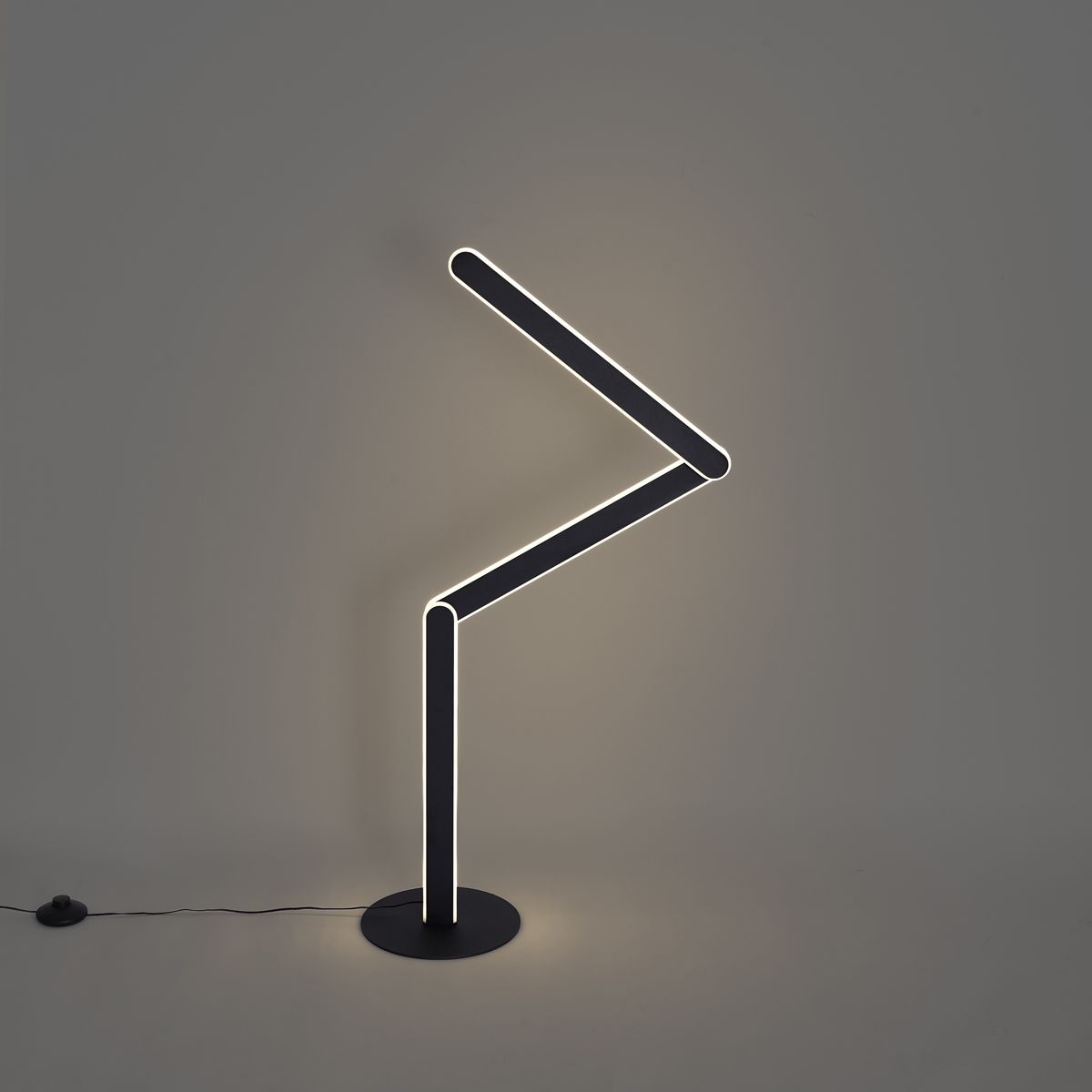 Design vloerlamp zwart incl. LED 3-staps dimbaar - Gate