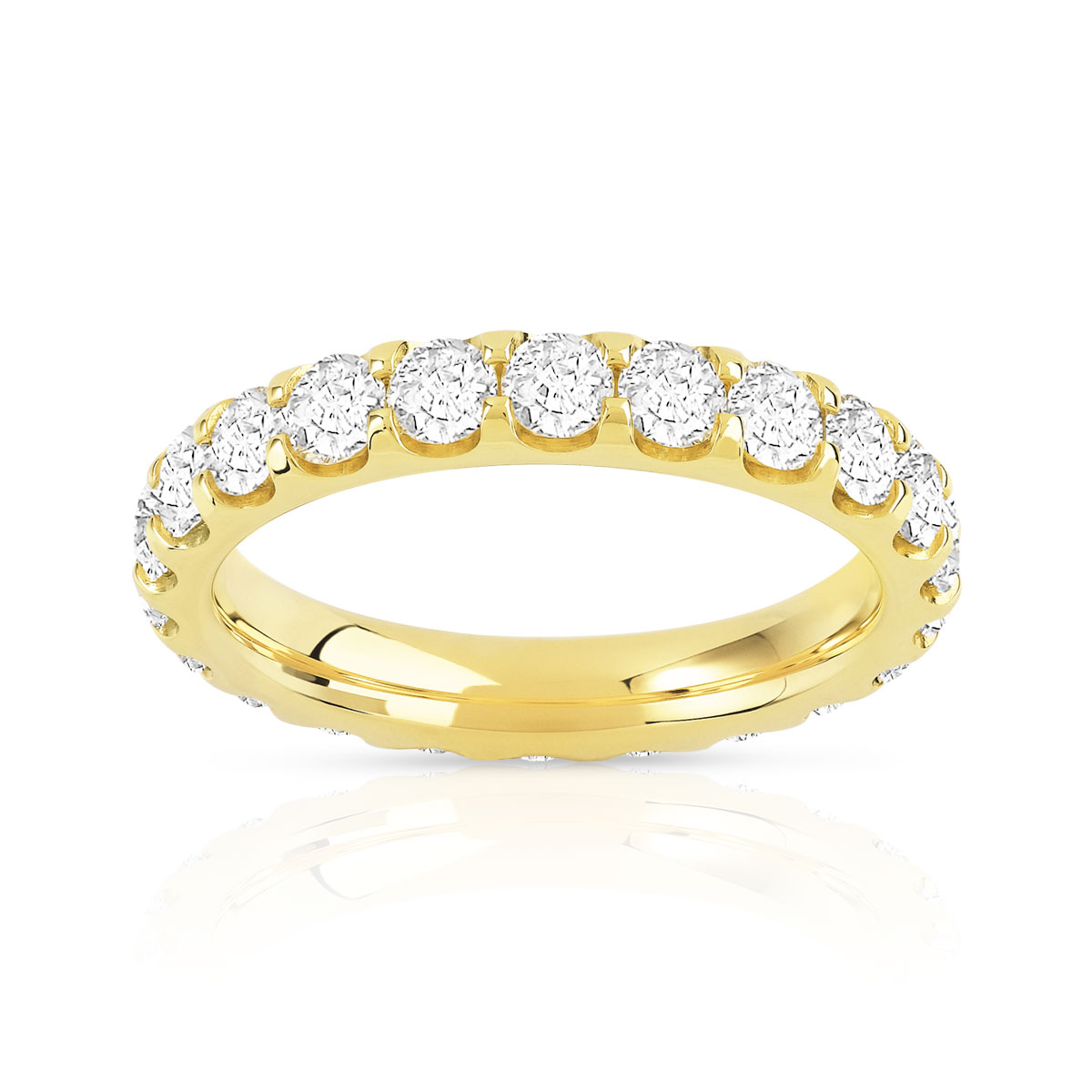 Alliance or 750 jaune diamant