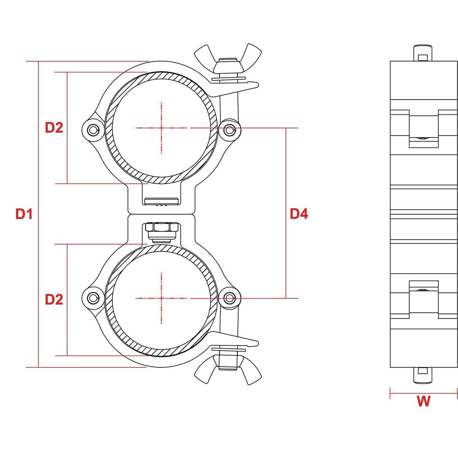 BeamZ BC50-100D swivel coupler 100 kg