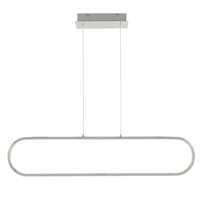 Suspension Papua LED intégrée 2400lm 41W ⌀10xL.90xH.110cm chrome Goodhome