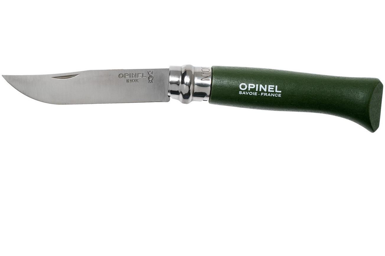Opinel zakmes No. 08RV Khaki, roestvast staal, lemmetlengte 8,5 cm