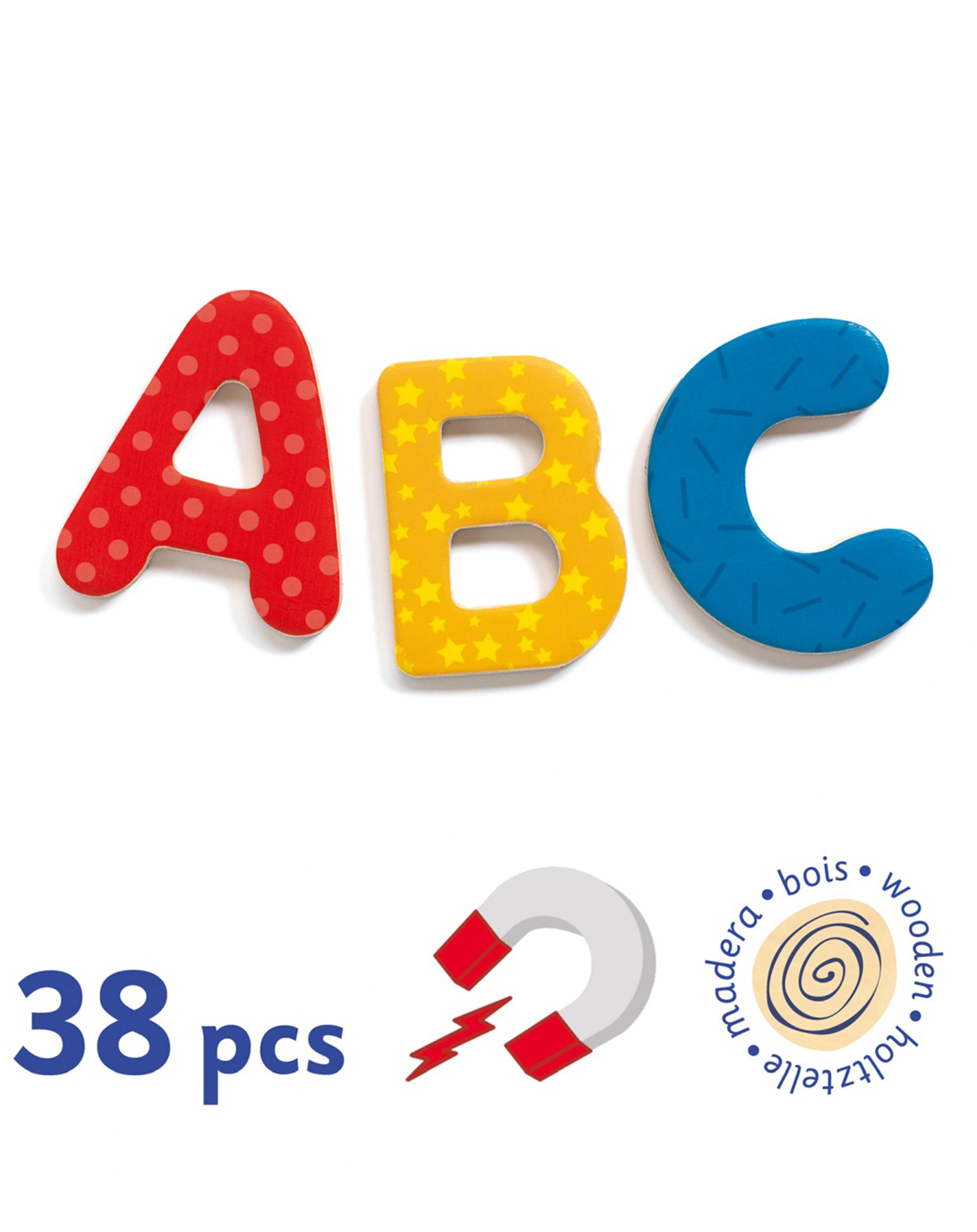 Magnete 38 BIG LETTERS in bunt