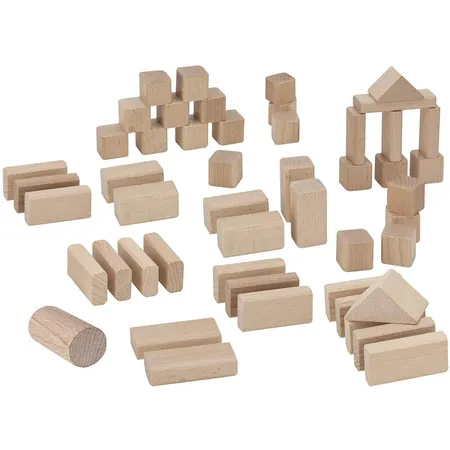 Simba Eichhorn Natur Holzbausteine, 50 Stück