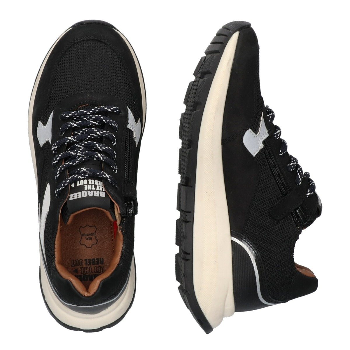 Filip Flash - Lage Sneakers Braqeez Zwart