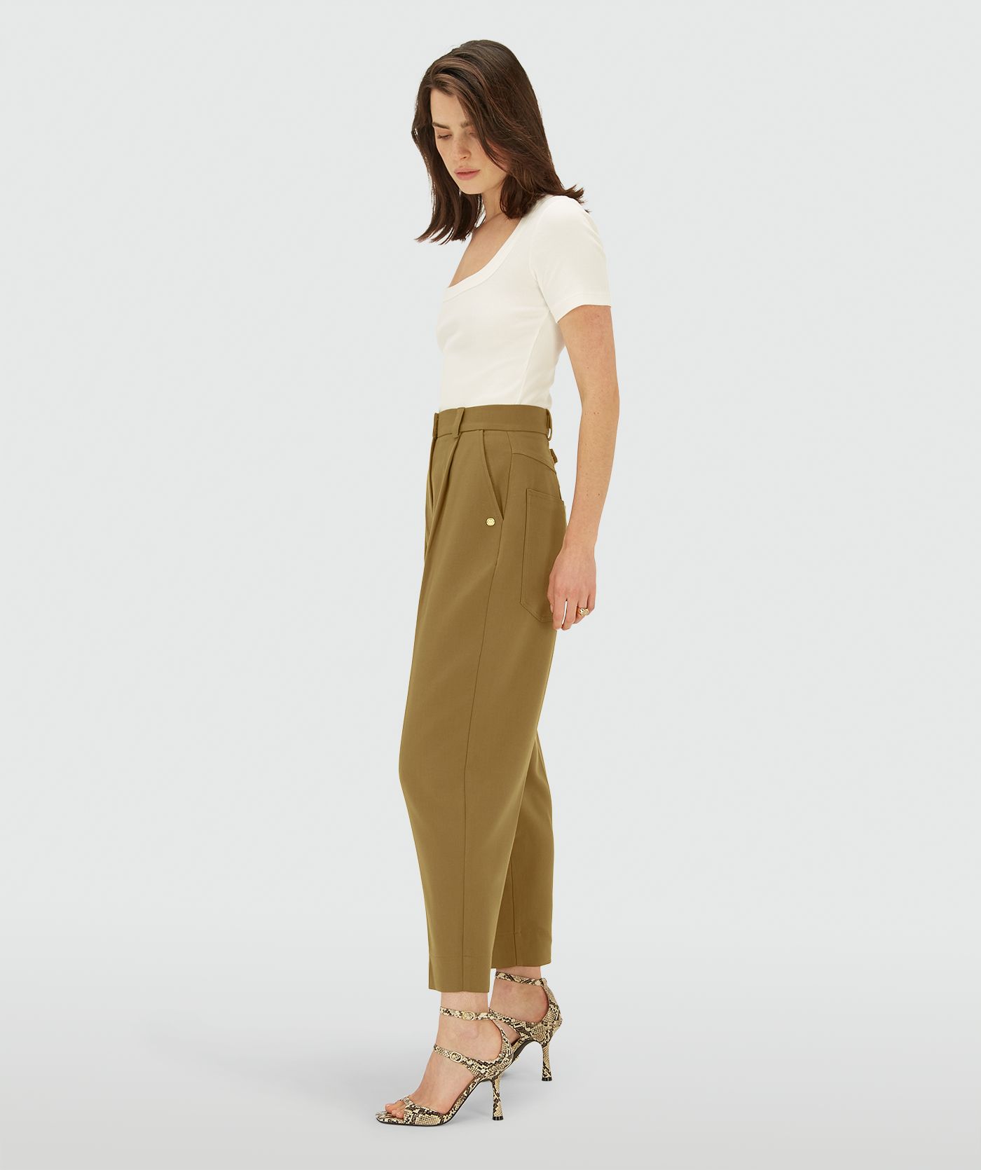 JV-SONYES oversized balloon fit pantalon - olive green