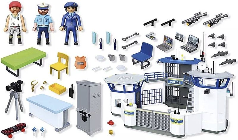 PLAYMOBIL - Action Heroes - Politiecommandocentrum - Speelgoed - Avonturenspeelgoed voor Kinderen vanaf 4 Jaar