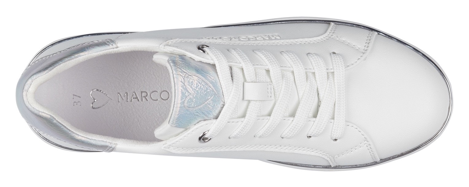 MARCO TOZZI Plateausneaker  mit tollen Metallic-Details, Freizeitschuh, Halbschuh, Schnürschuh