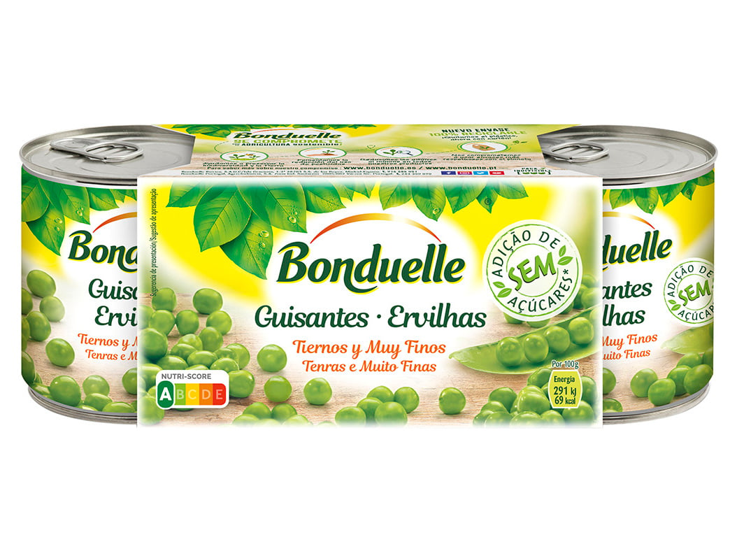 ERVILHAS BONDUELLE SEM ADIÇÃO DE AÇUCAR 3X200(140)G