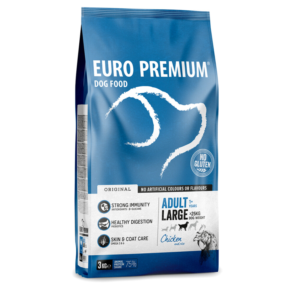 Euro-Premium Adult Large Kip - Rijst3 kg
