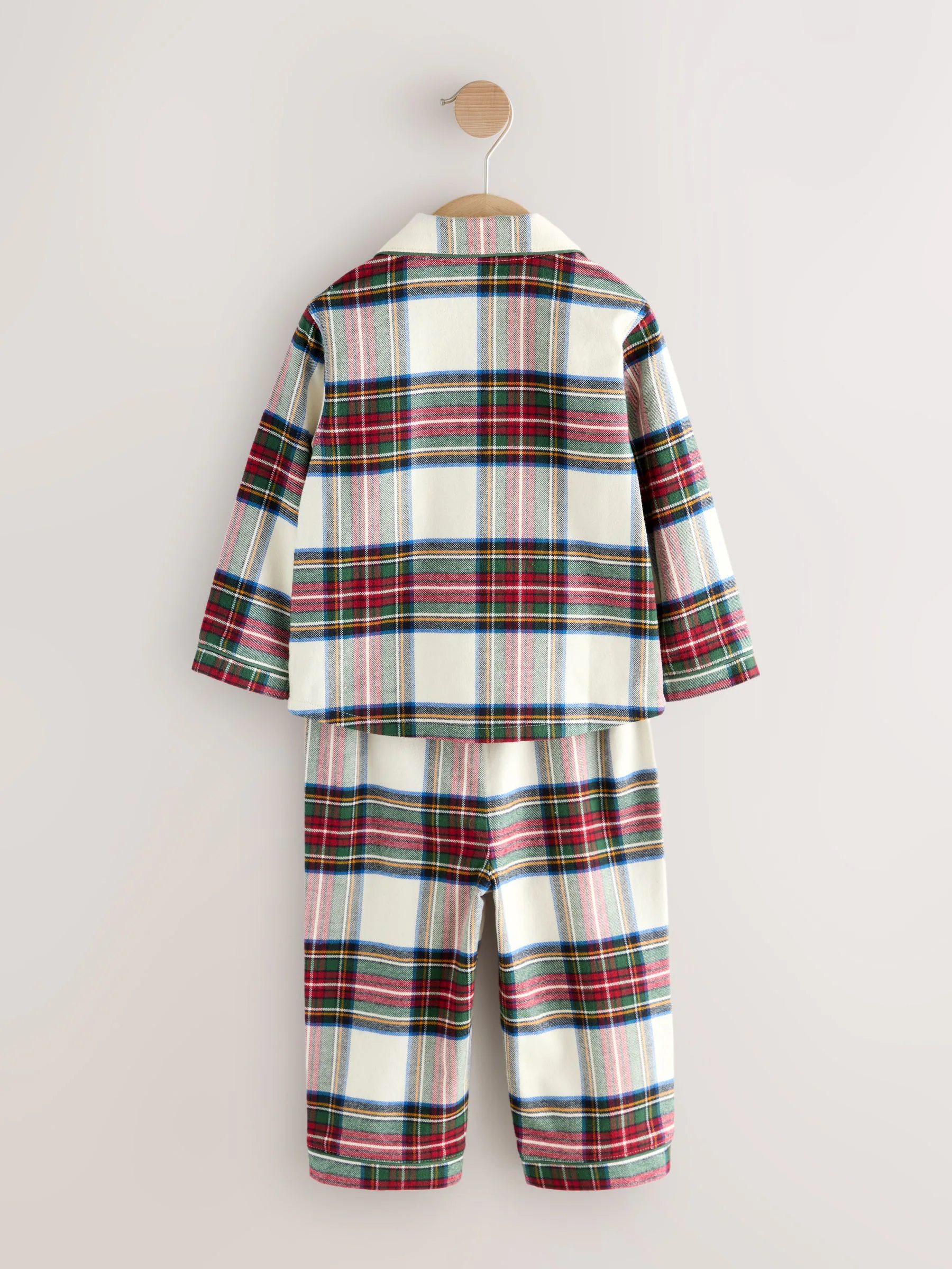 Rood/wit geruit - Matching Family - Kerstpyjama met knoopsluiting (9mnd-16jr)