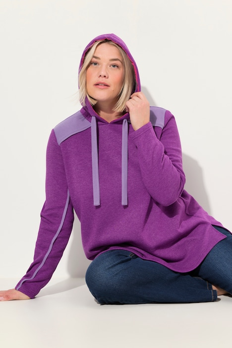 Hoodie, Waffelpikee, A-Linie, Kapuze, Langarm
