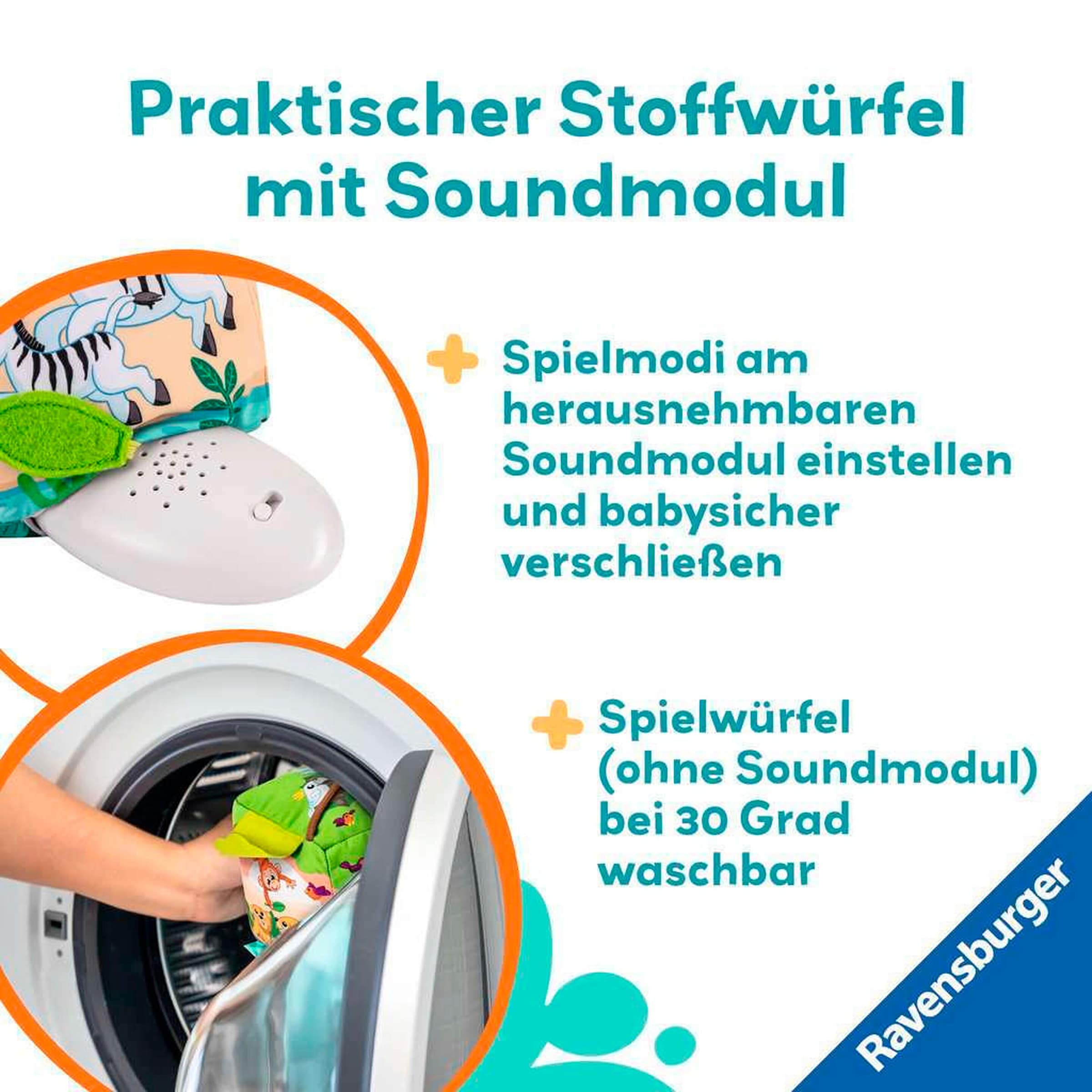 Ravensburger Motorik-Musik-Spiel-Würfel: Wilde Tiere