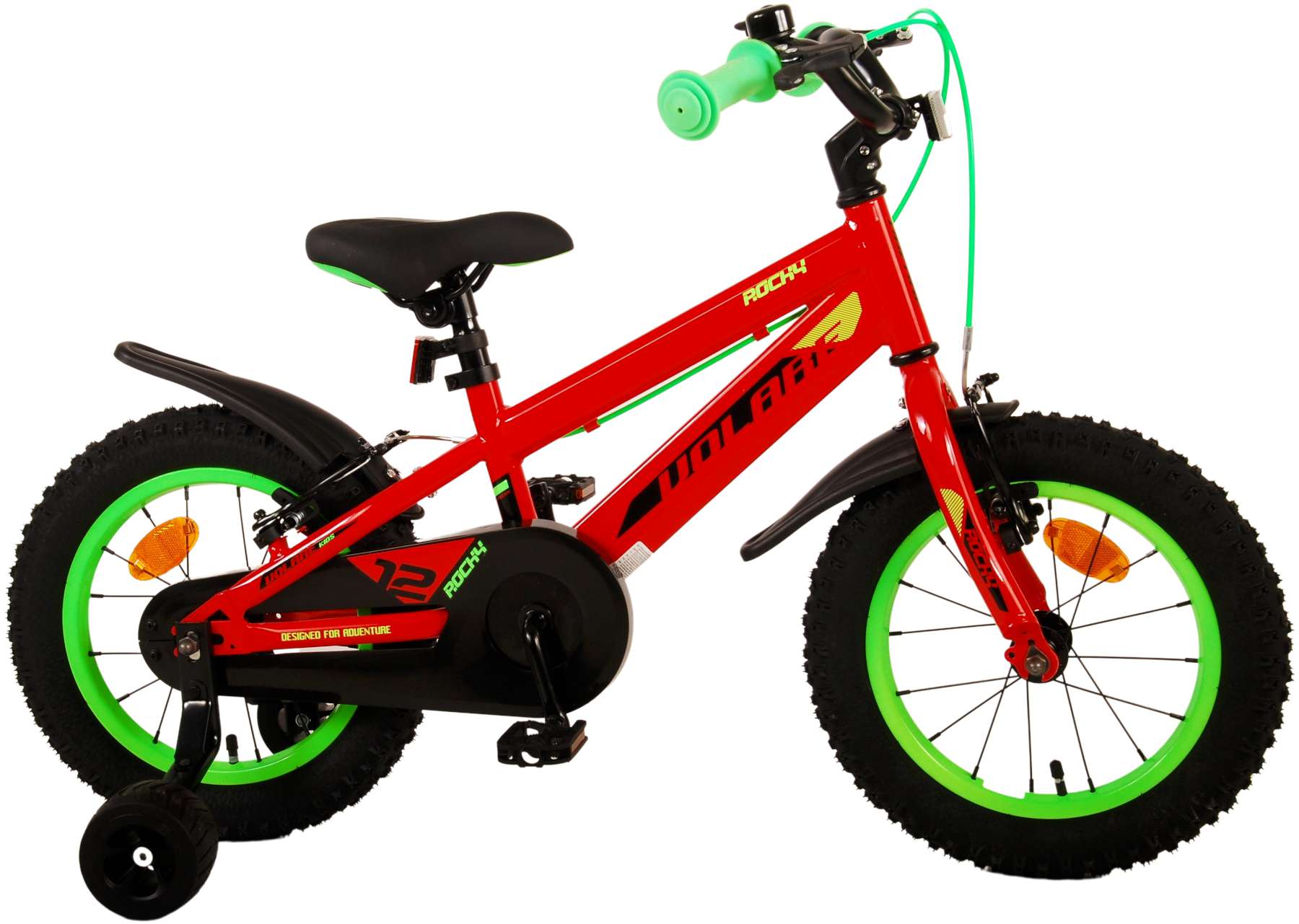 TPFSports Rocky Kinderfahrrad - Jungen - 14 Zoll - Rücktritt + Handbremse - Rot