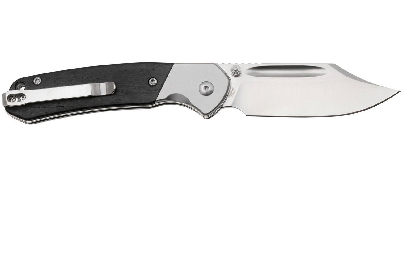 CJRB Pyrite Bowie J1942-EBN, Satin AR-RPM9, Ebony Wood, Steel Bolster, zakmes