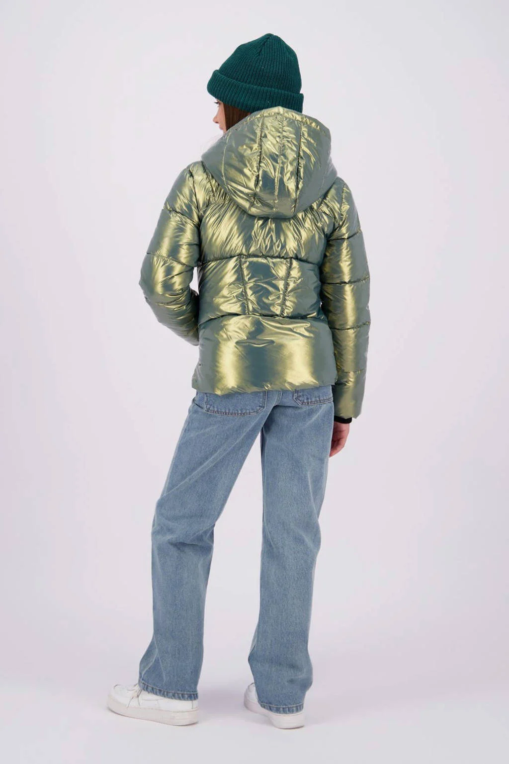 Raizzed gewatteerde winterjas Marly groen metallic