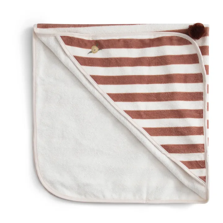 garbo&friends Cape de bain Stripe Anjou | Terracotta
