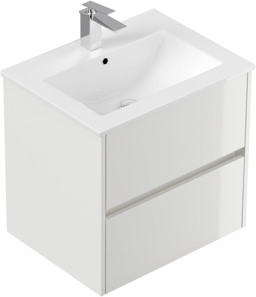 Magnolia Home Badmöbel Taifun & Waschtisch 60cm 2 Greifraum SoftClose Auszüge