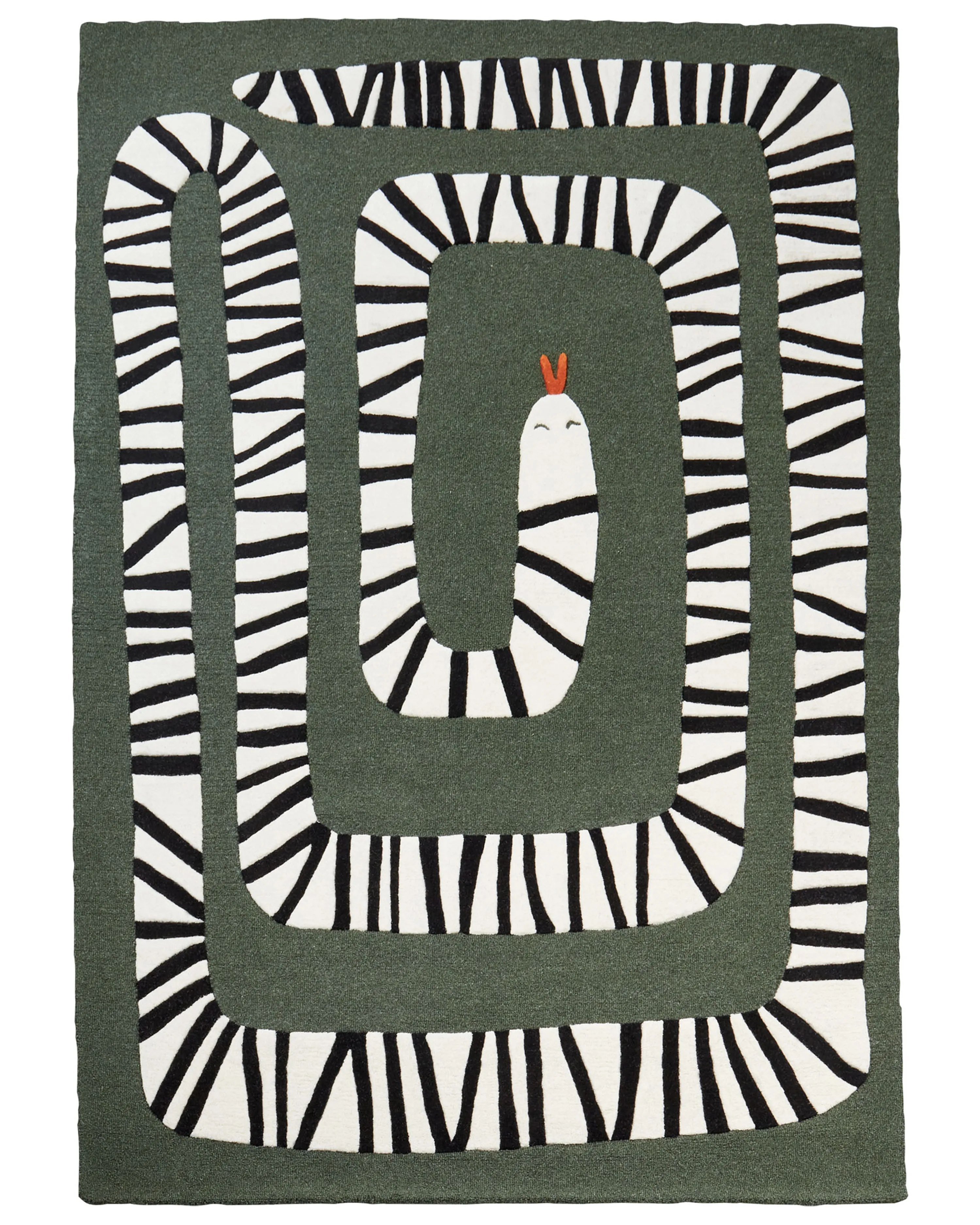 Vloerkleed OKAPI Donkergroen 160 x 230 cm