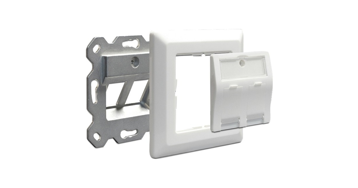 DeLOCKKeystone Wall Outlet 2 Port doos  (Wit)