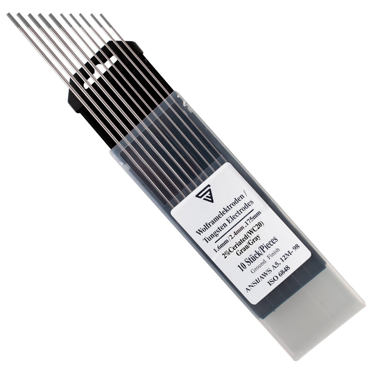 STAHLWERK Wolfraamelektroden WC20 Grijs Set - 5 x 1,6 mm + 5 x 2,4 mm