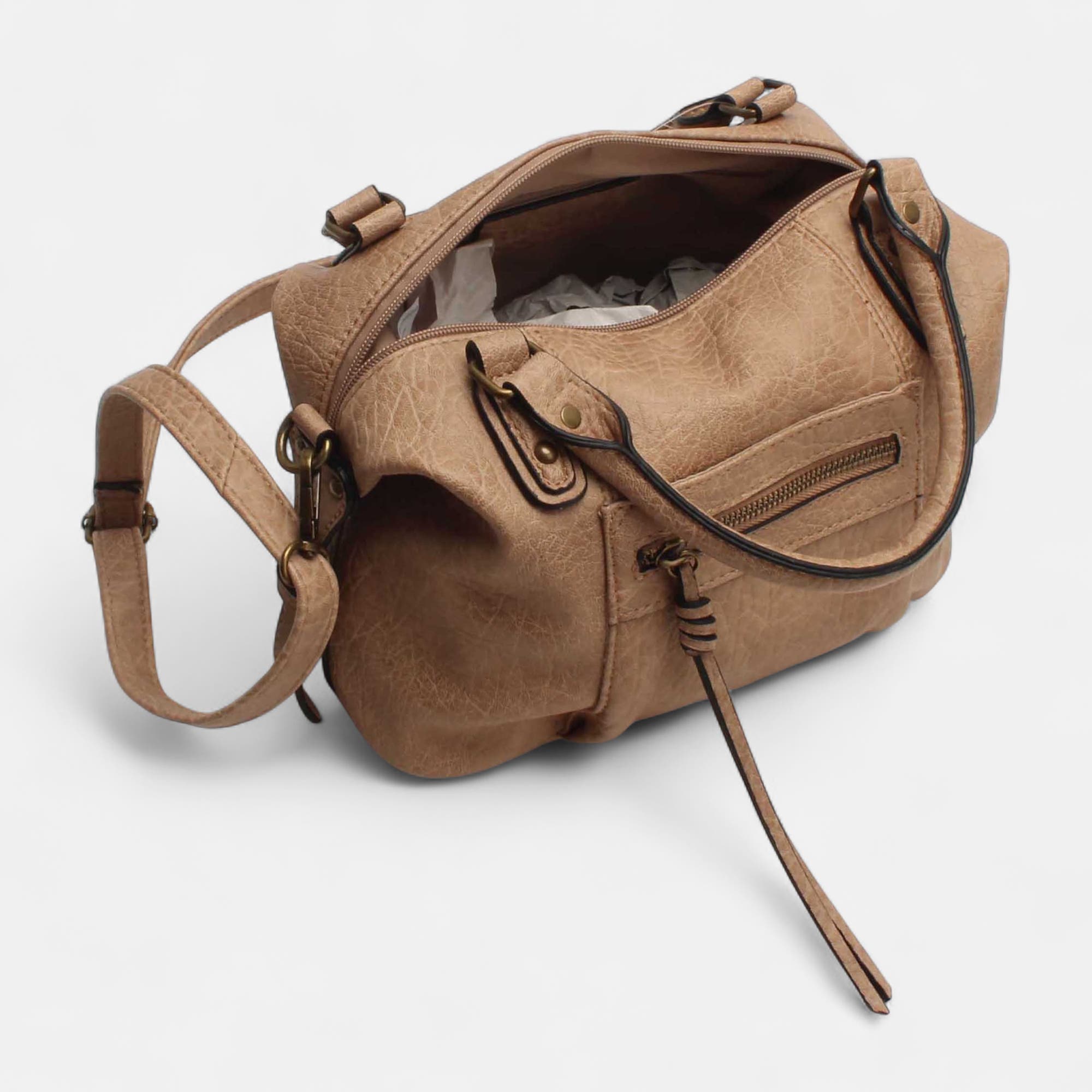 Sac bandoulière camel