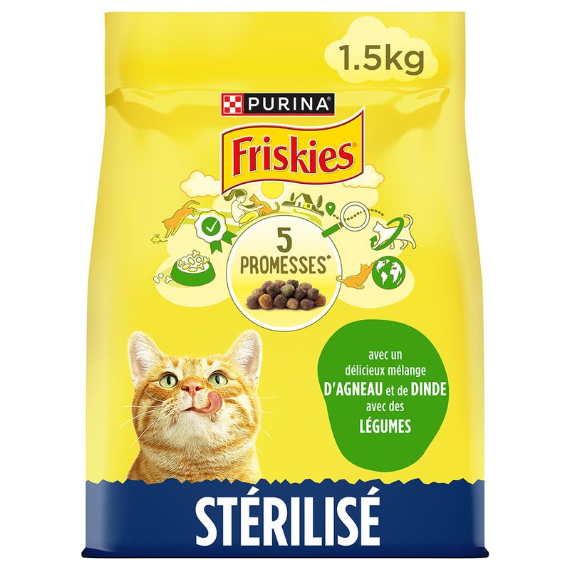 PURINA Friskies Sterilised agneau, poulet, légumes pour chat
