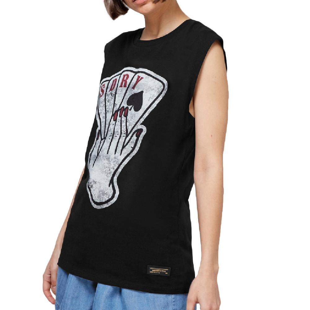 Superdry T-shirt Noir Femme Superdry Military