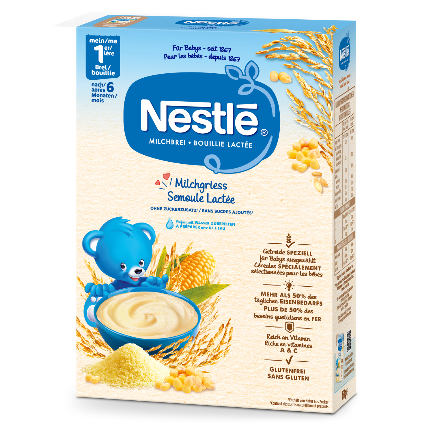 NESTLE Milchgriess Plv 6 Monate 450 g