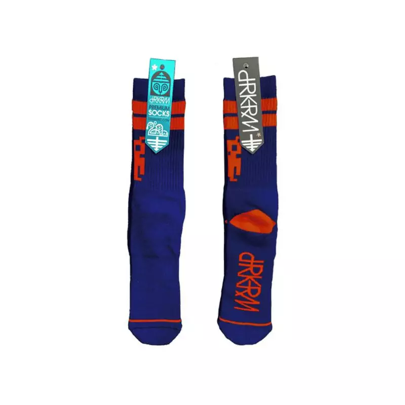 Chaussettes skate DARKROOM Invader Bleu