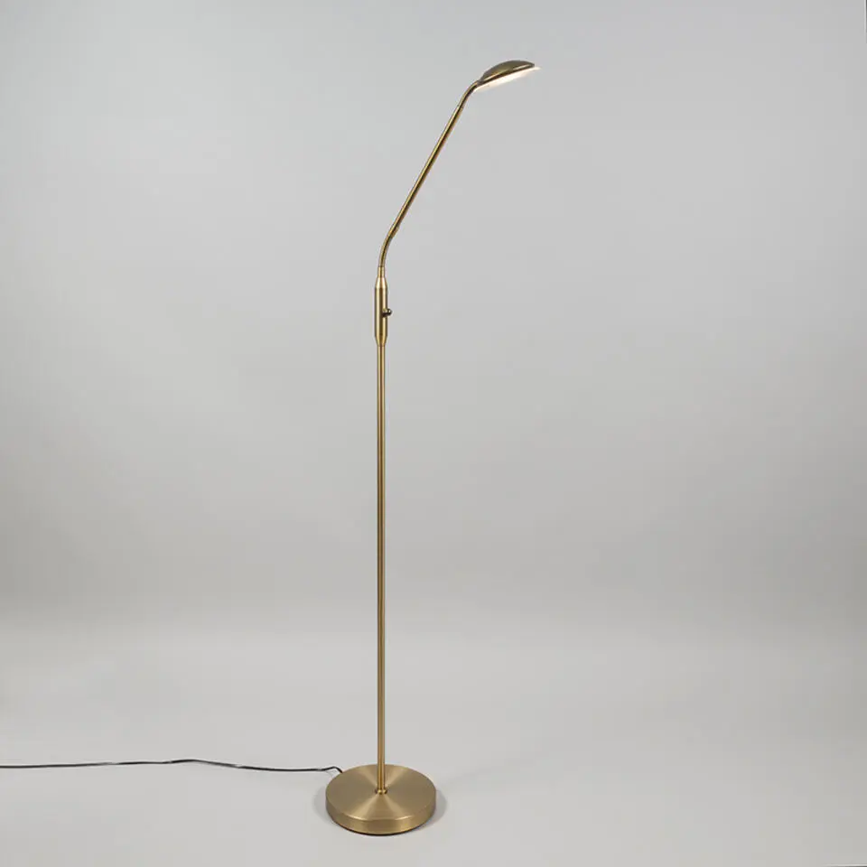 Qazqa vloerlampen eva bruin geïntegreerde led