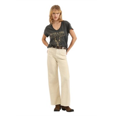 Pantalon femme Velour Flare Poches Plaquees PLEASE
