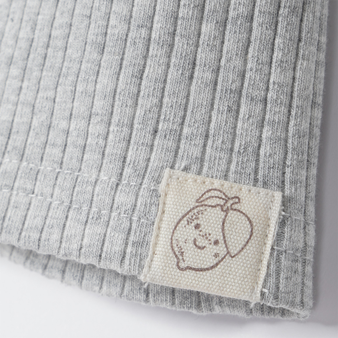 Topomini Pure Collection Baby Langarmshirt mit Rippstruktur hellgrau