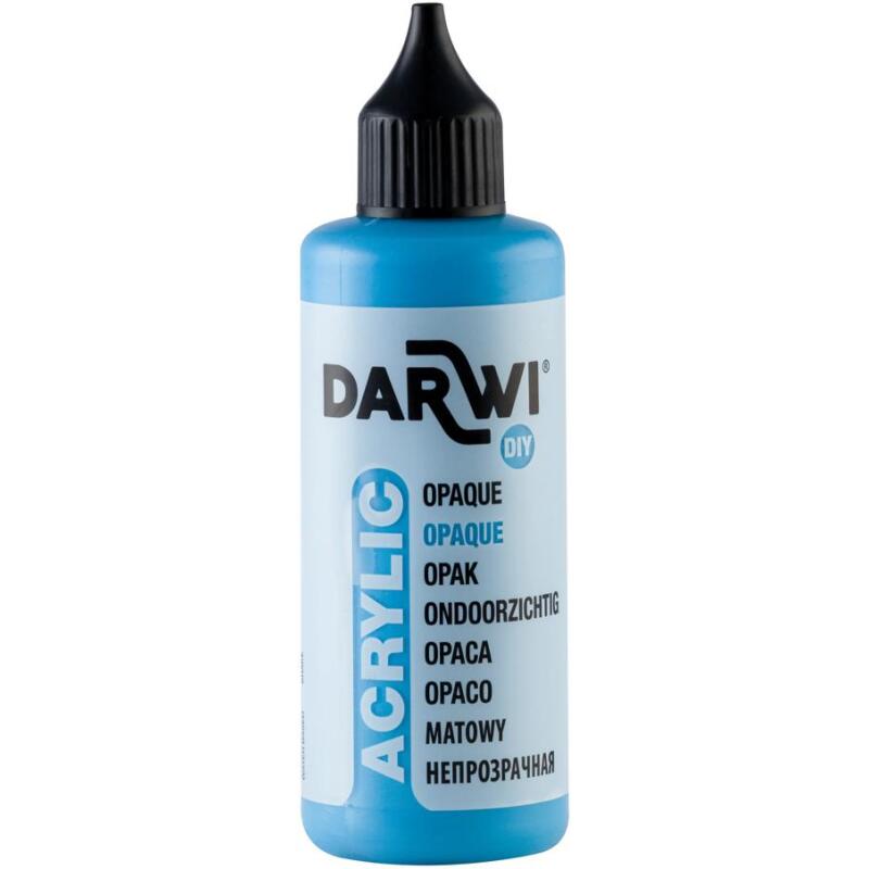 Darwi Flacon de 80 ml de Peinture Acrylique Universelle Opaque - Bleu