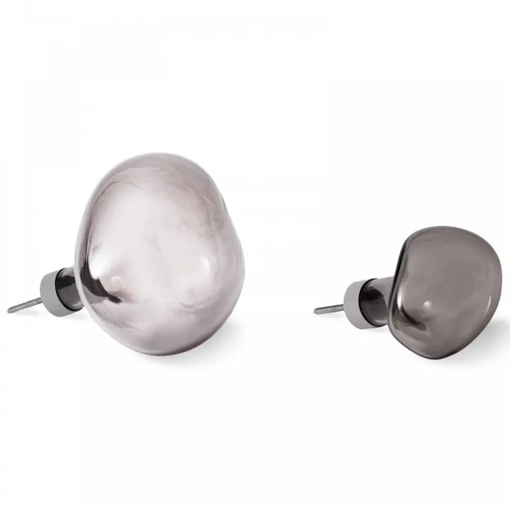 Petite friture Patère en verre Bubble petite | Gris