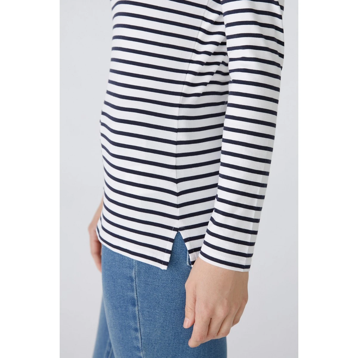 Dames Top 25021 top ls stripe structure