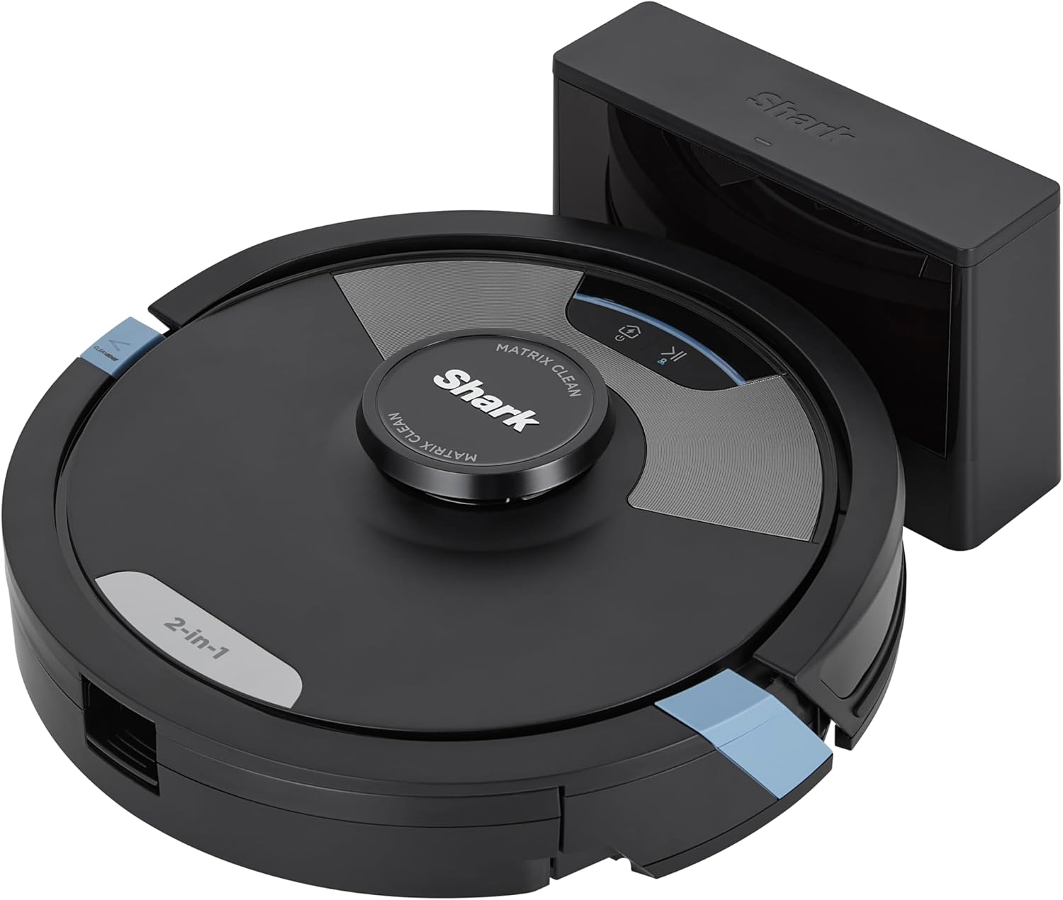 Shark Matrix Plus 2-in-1 Wisch- & Saugroboter mit LiDAR-Home Mapping, Matrix- & Kantenreinigung, für Teppich, Hartböden & Tierhaare, Selbstaufladend, Anti-Allergen, WiFi/App, Schwarz