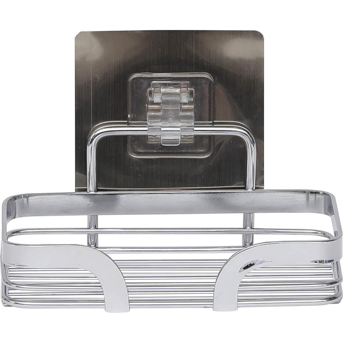 PORTE SAVON ACIER INOXYDABLE SUR CARTE ADHESIVE 3M CHROME